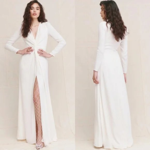 Reformation Gatsby Bridal Wedding Dress Size 0 NWT - Picture 2 of 9